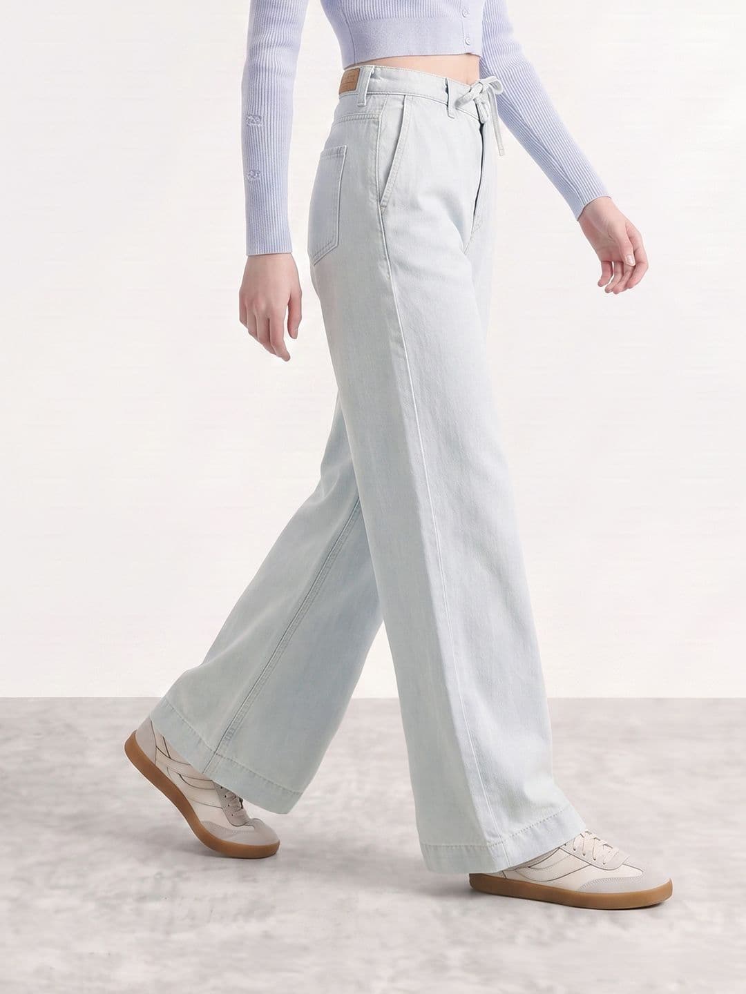 Mast & Harbour Women Flared Pure Cotton Jeans - view 1