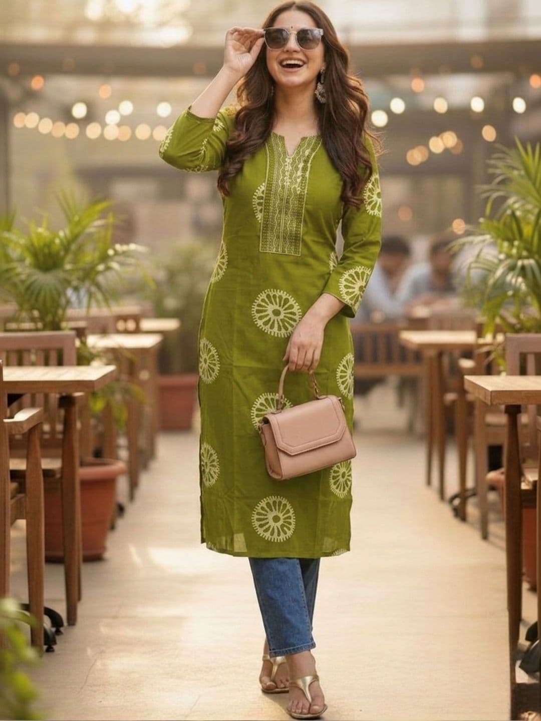 Pjyot by surhi Women Thread Work Kurta - view 1