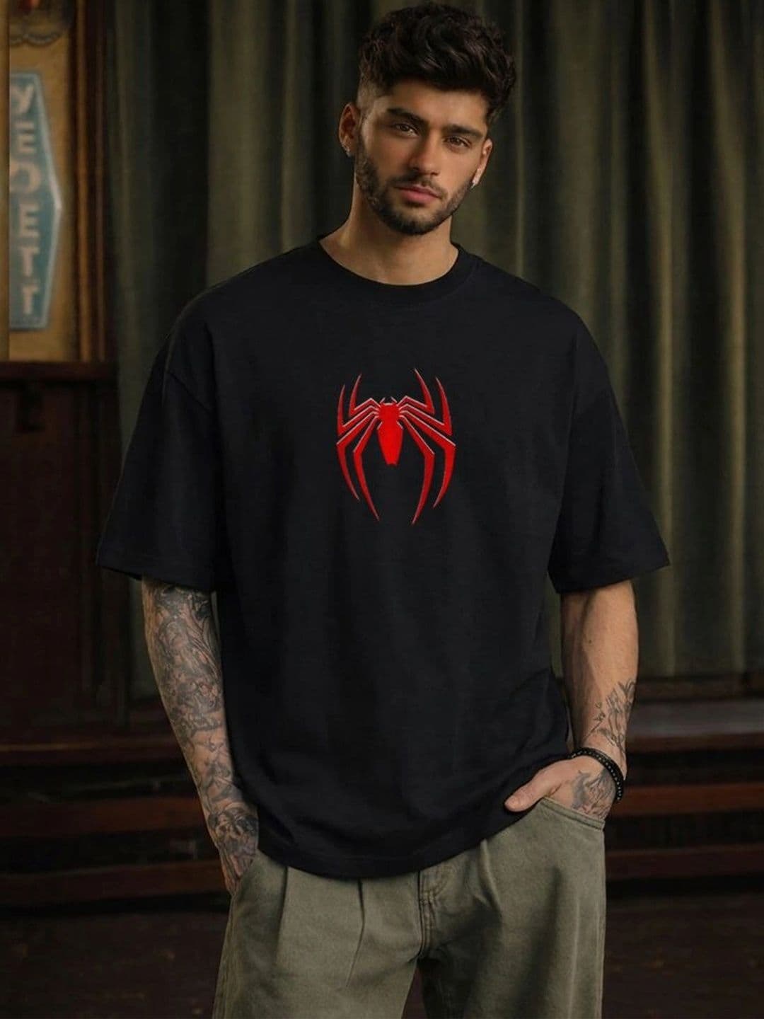 TeeVybe Men Printed Drop-Shoulder Sleeves T-shirt - view 1