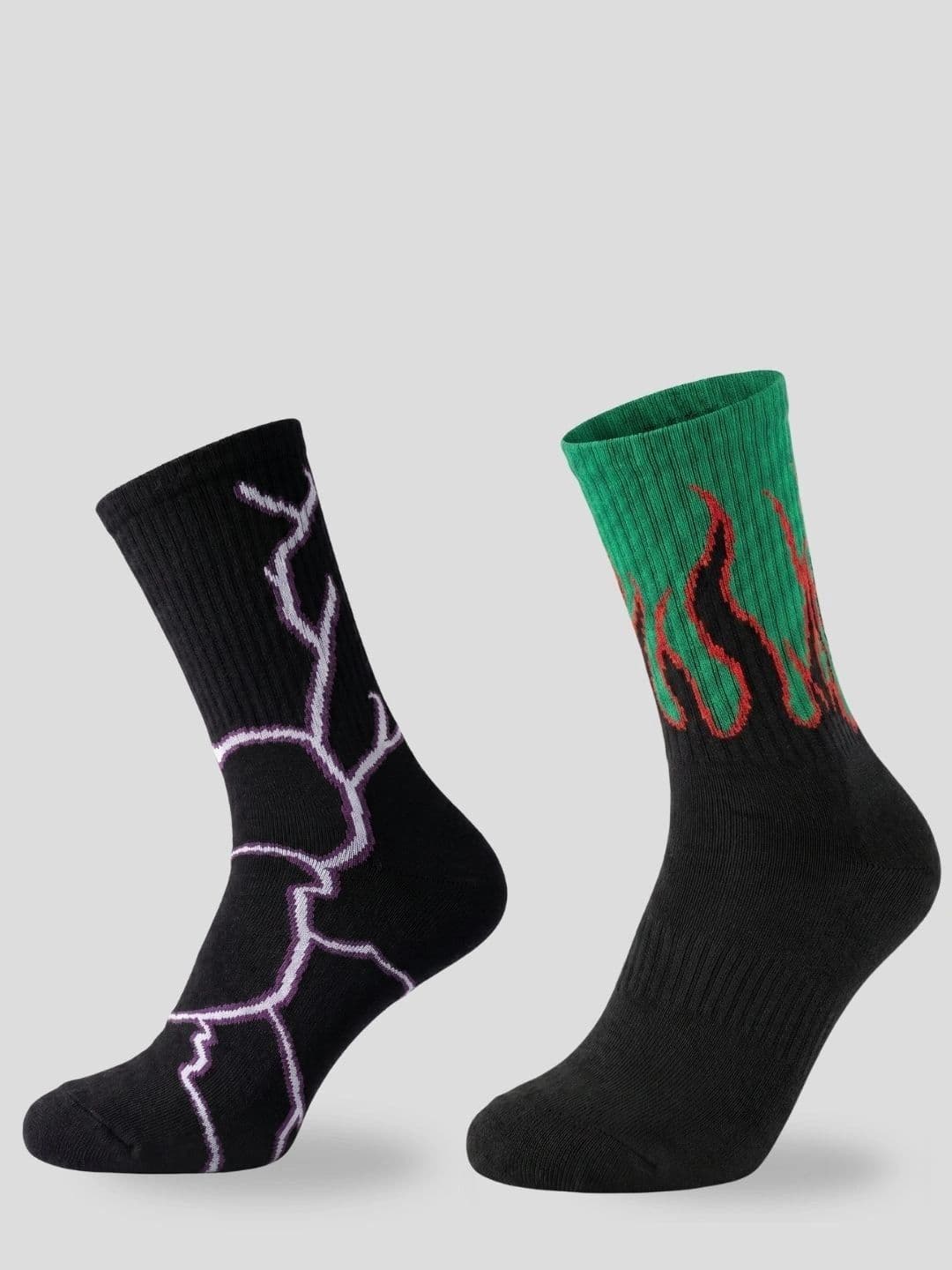 Moda Rapido Men Pack of 2 Cotton Blend Patterned Calf Length Socks - view 1