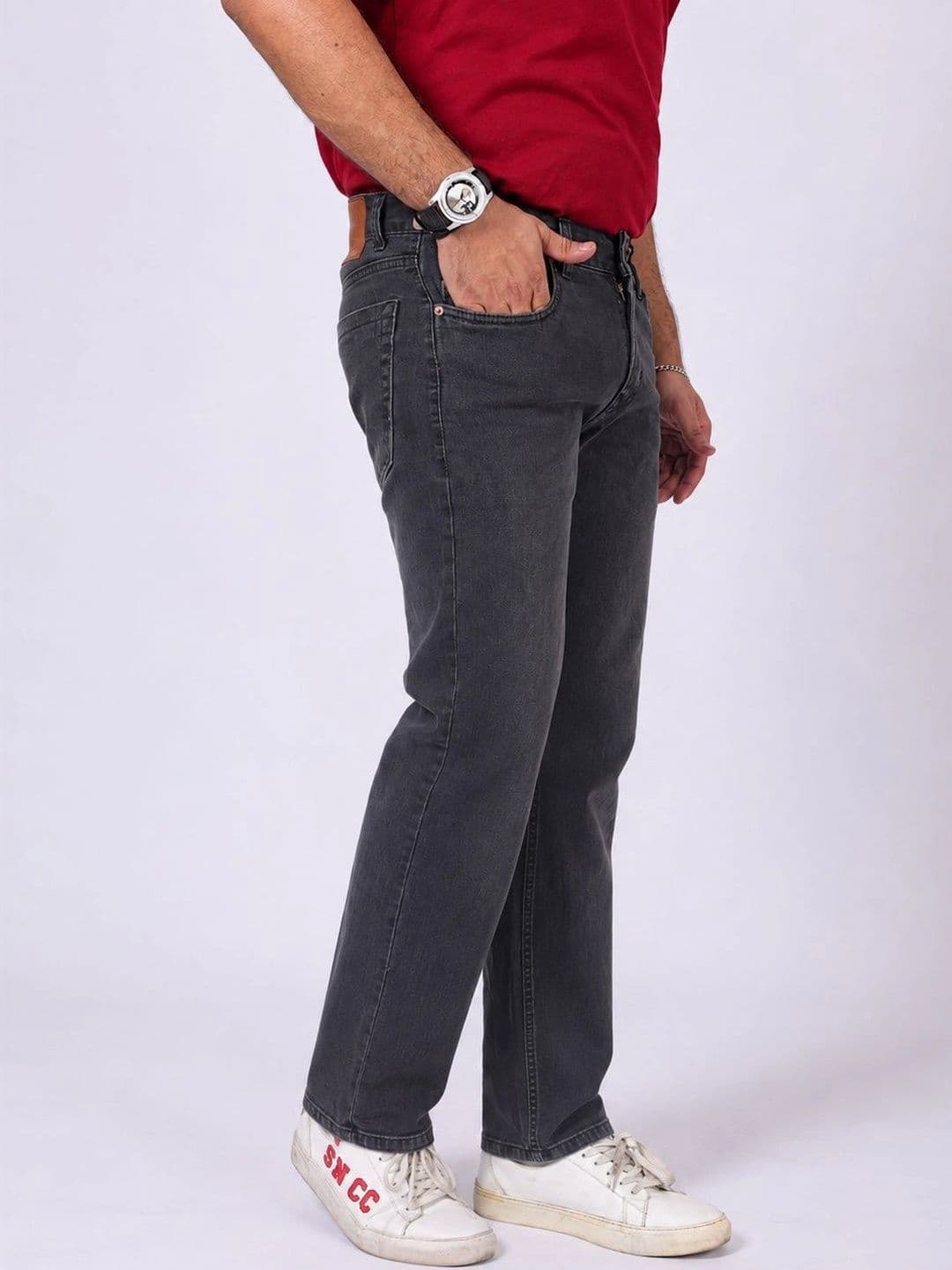 by2Men Men Straight Fit Mid-Rise Stretchable Jeans - view 1