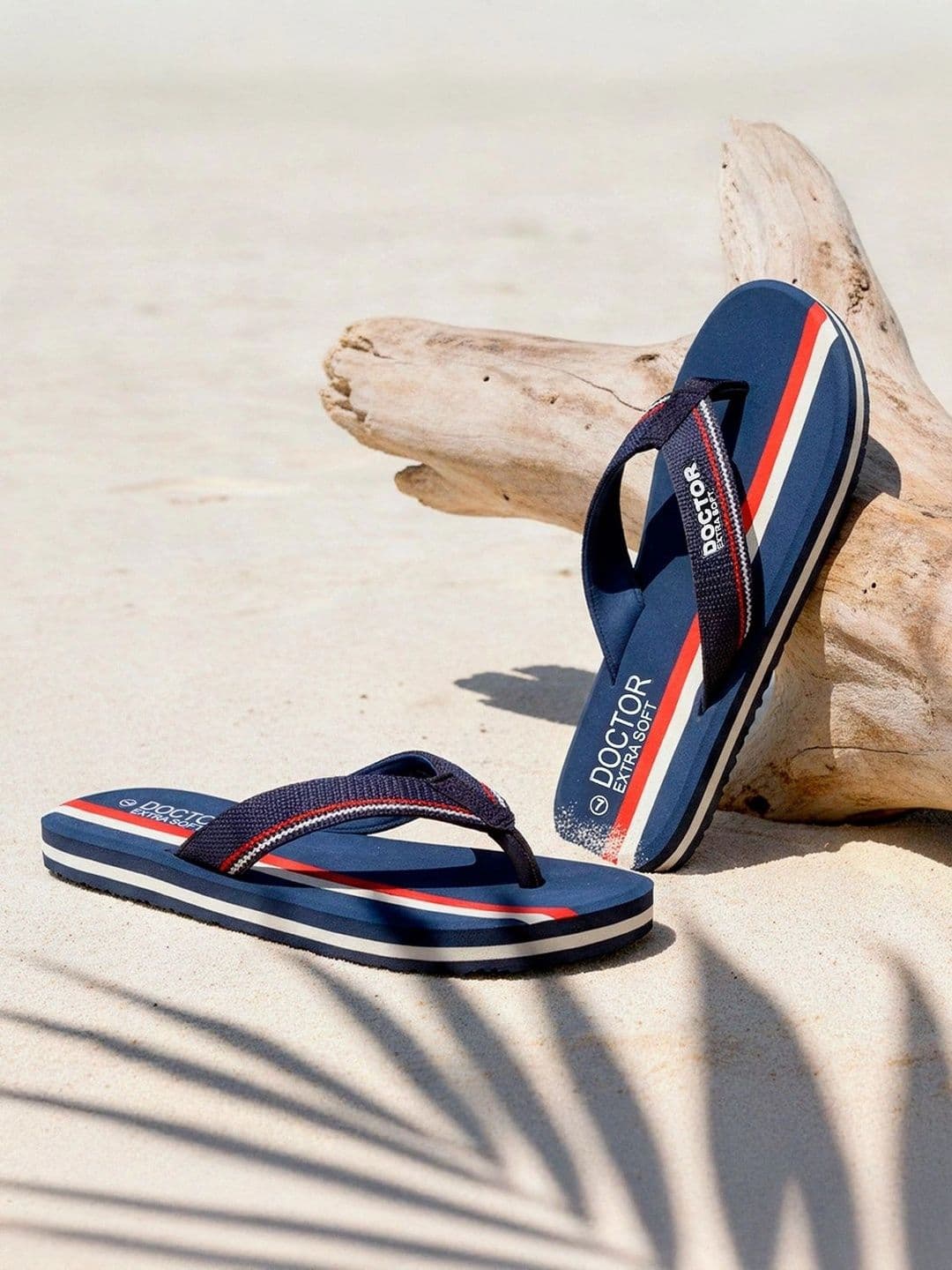 DOCTOR EXTRA SOFT Men Arrow Striped Orthopedic Thong Flip-Flops - view 1