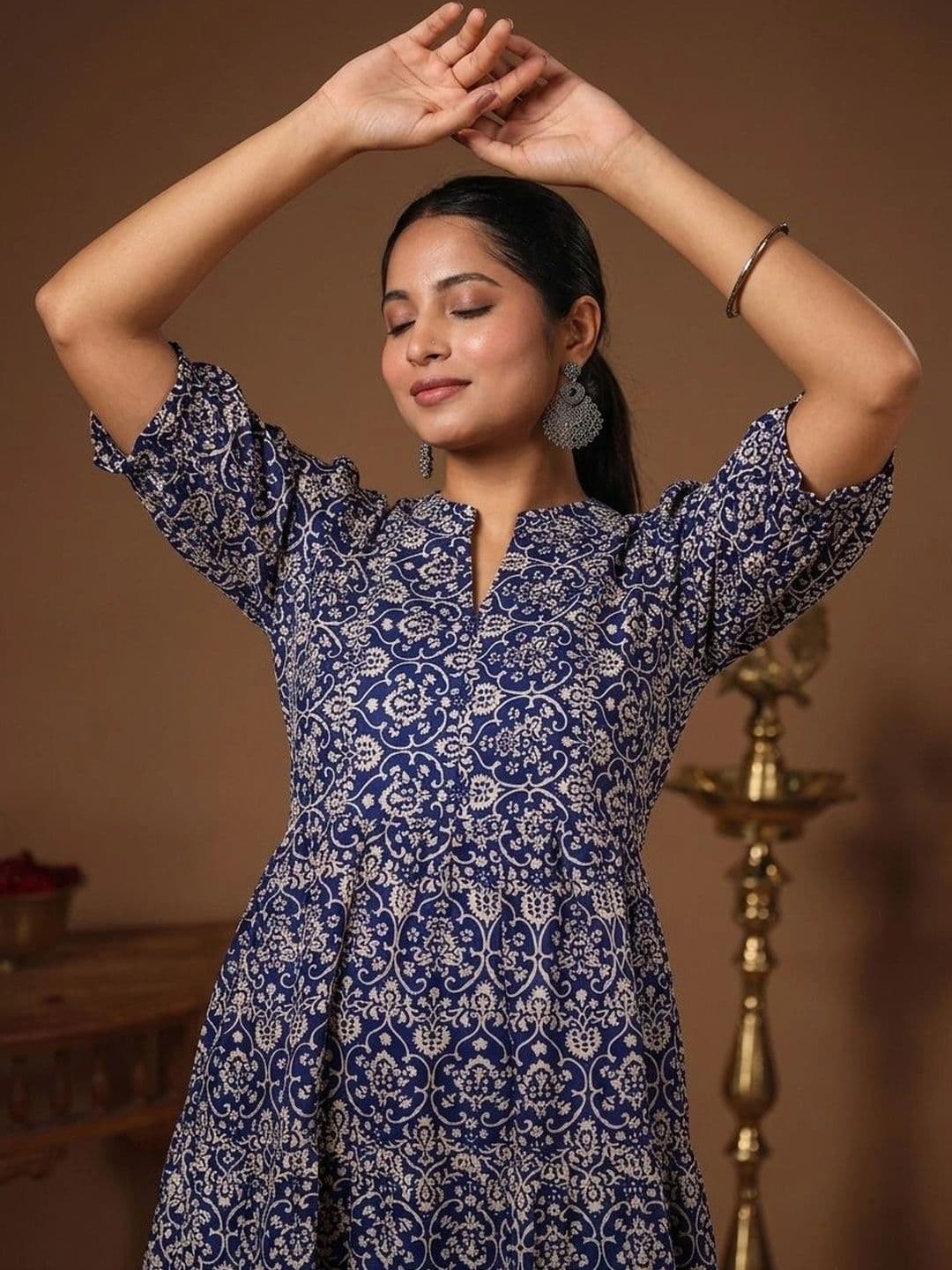 PRESHA Women Ethnic Motifs Printed Indie Prints Kurta - view 1