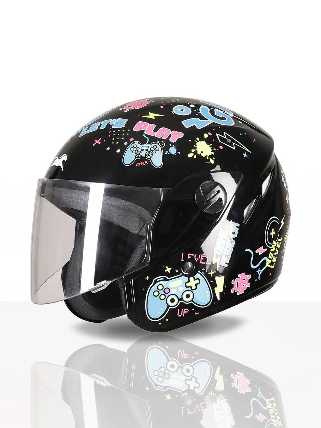 TVS Scratch Resistant Open Face Riding Helmet - view 1