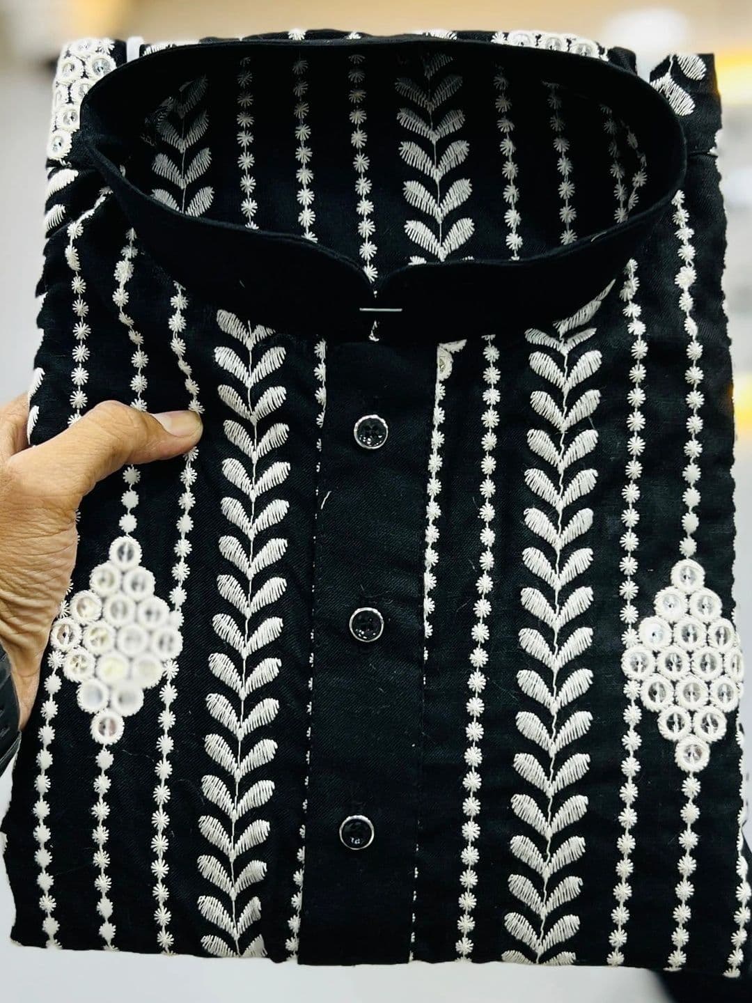 Dincharya Men Embroidered Sequinned Kurta - view 1