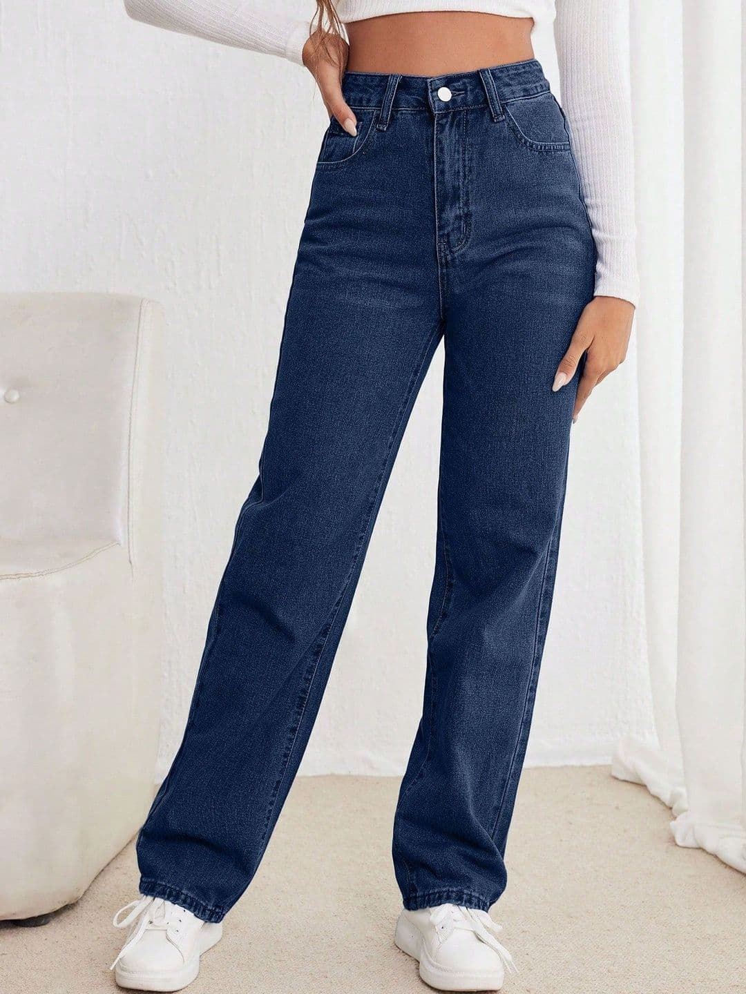 DressBerry Women Comfort Straight Fit High-Rise Acid Wash Stretchable Jeans - view 1