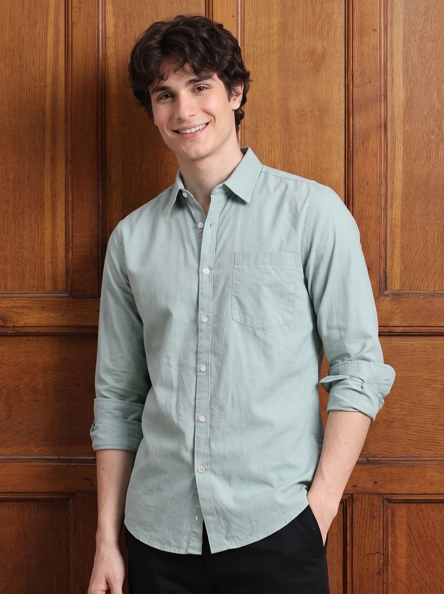 Aeropostale Spread Collar Pure Cotton Casual Shirt - view 1