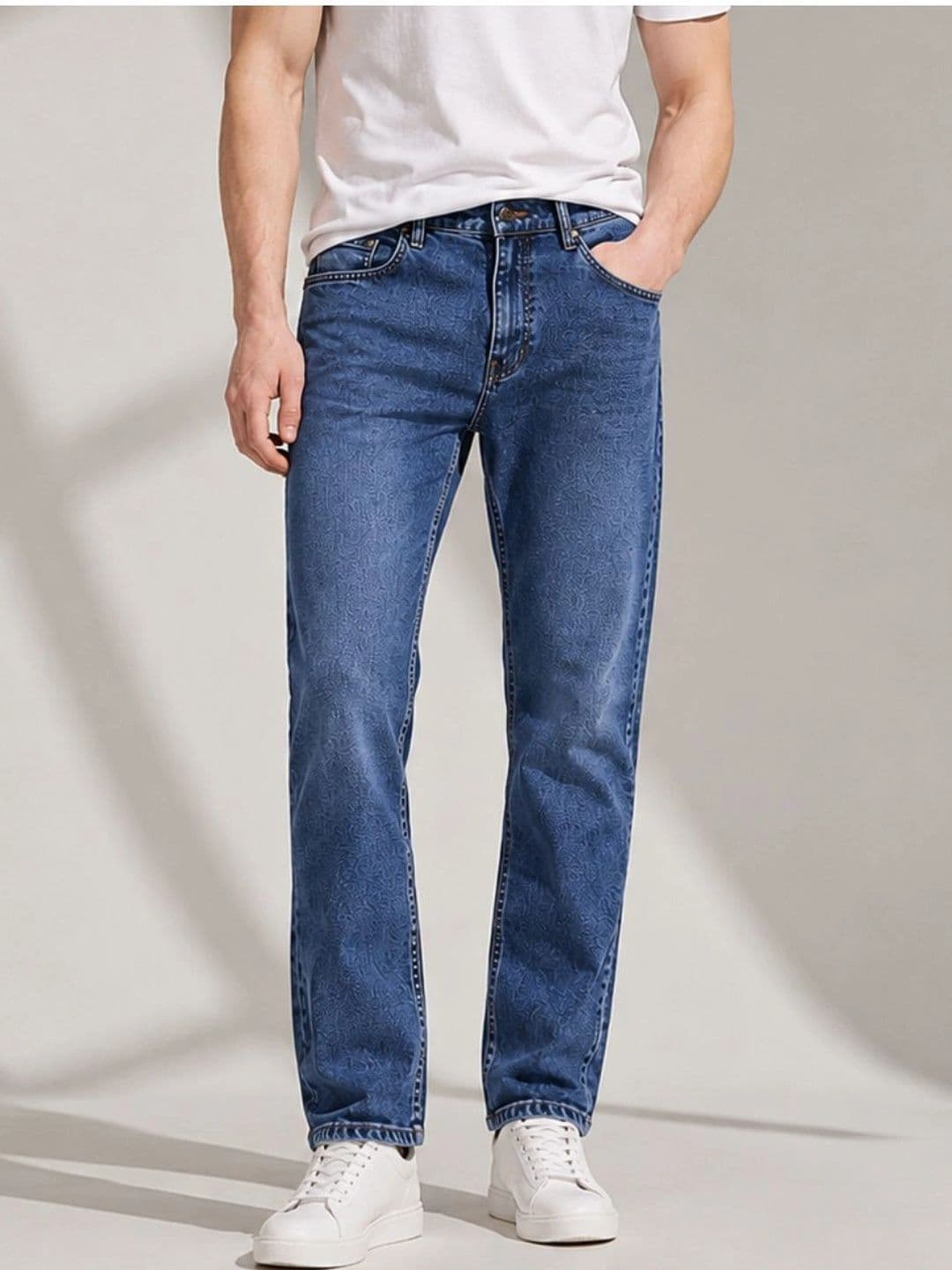 ZUSH Men Straight Fit Mid-Rise Stretchable Jeans - view 1