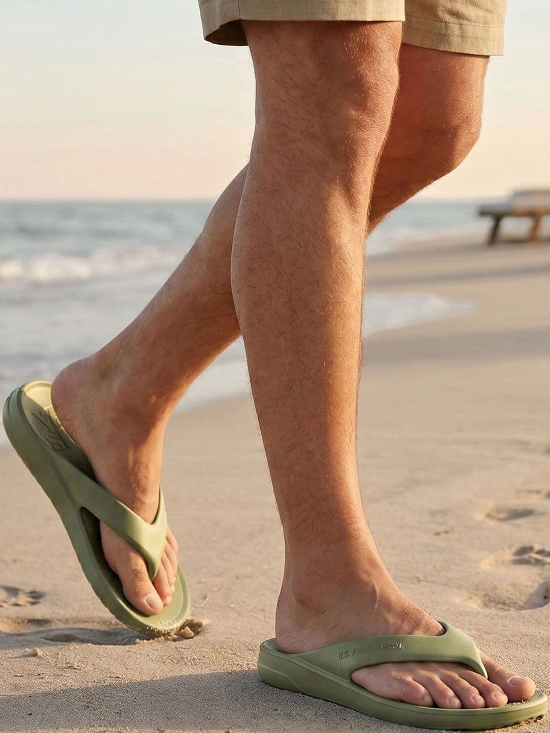 U.S. Polo Assn. Axel 2.0 Dk. Green Cloud Comfort EVA Flip Flop - view 1