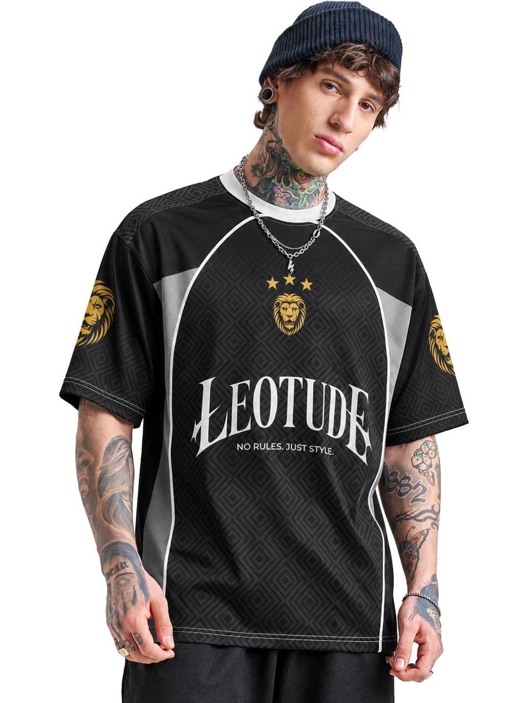 Leotude Men Typographic Printed Short Sleeves T-shirt - view 1