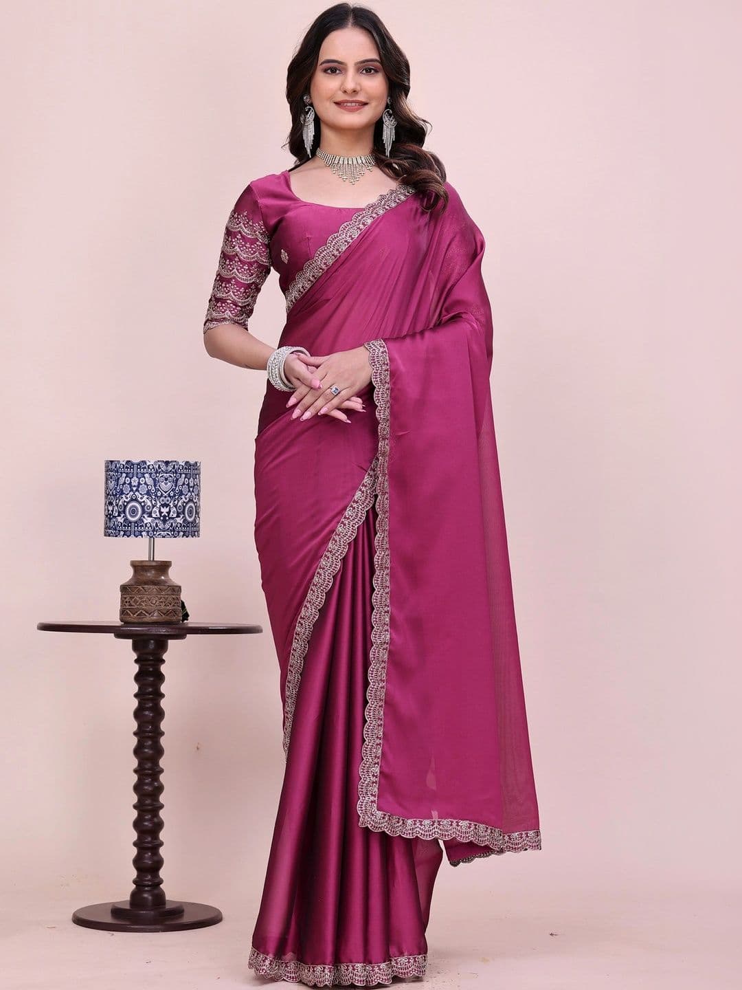 Panzora Embroidered Poly Chiffon Designer Saree - view 1