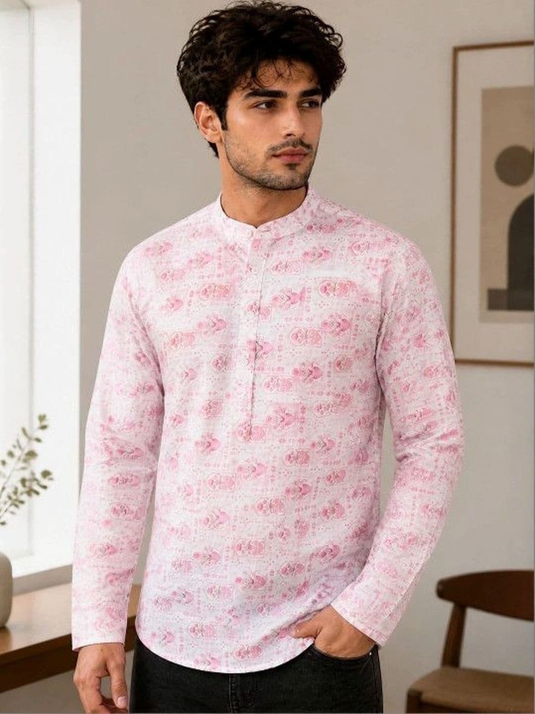 Moda Rapido Men Ethnic Motifs Printed Indie Prints Kurta - view 1
