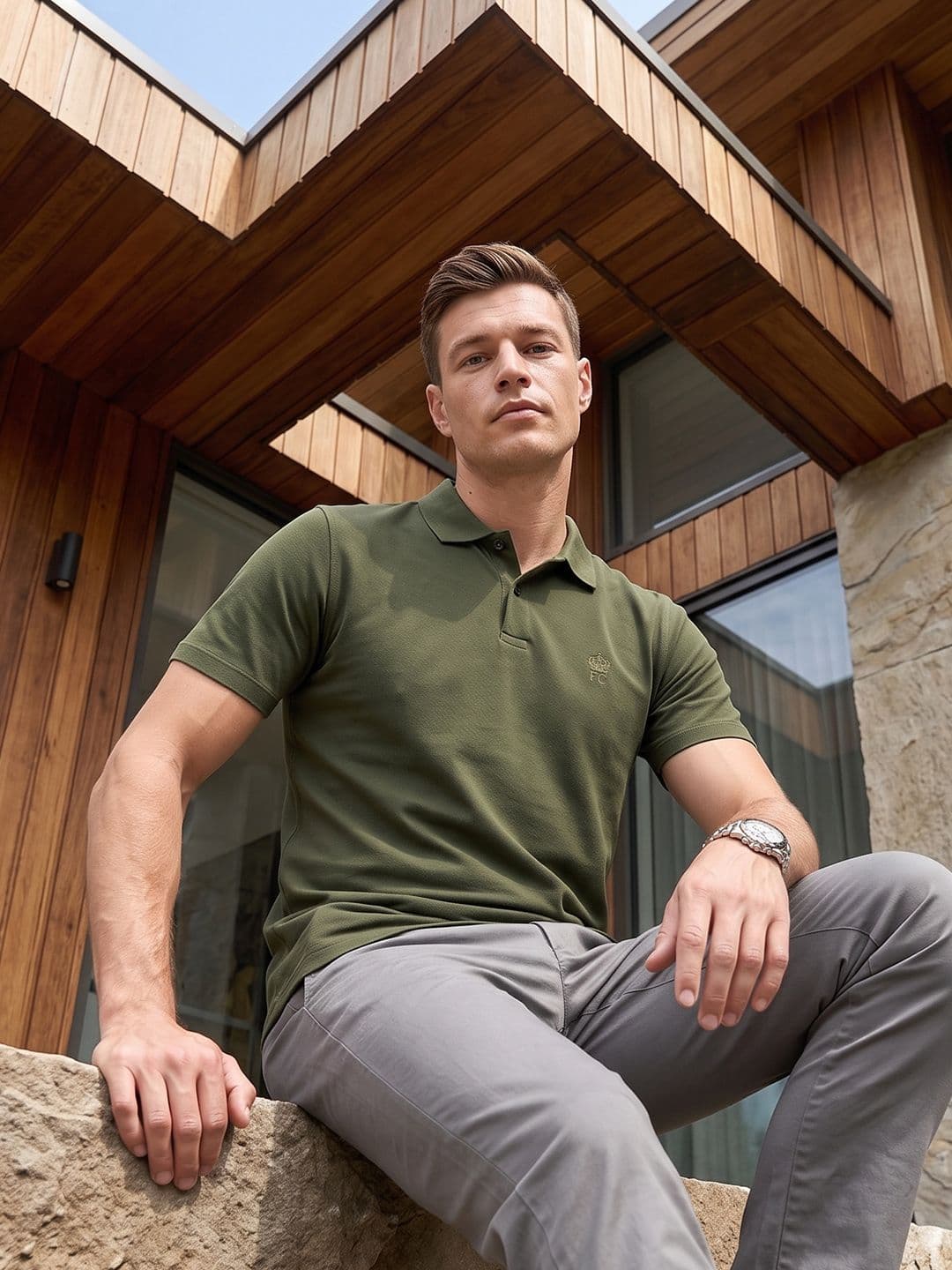 French Connection Polo Collar Pure Cotton T-shirt - view 1