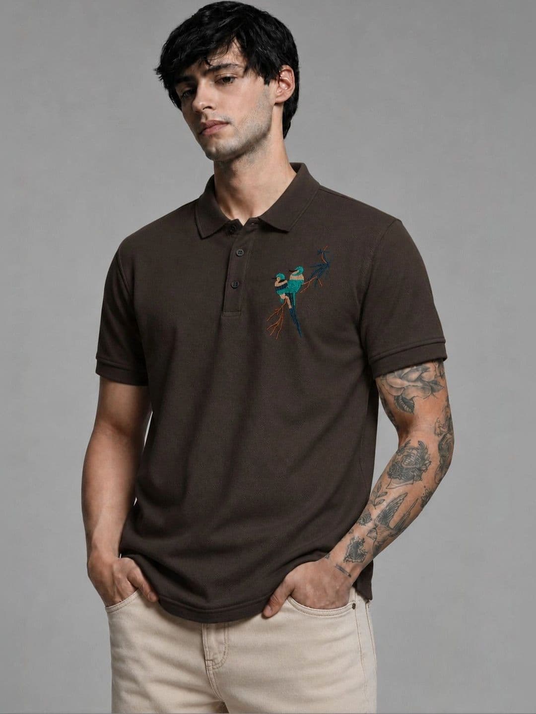 COMBRAIDED Men Polo Collar T-shirt - view 1
