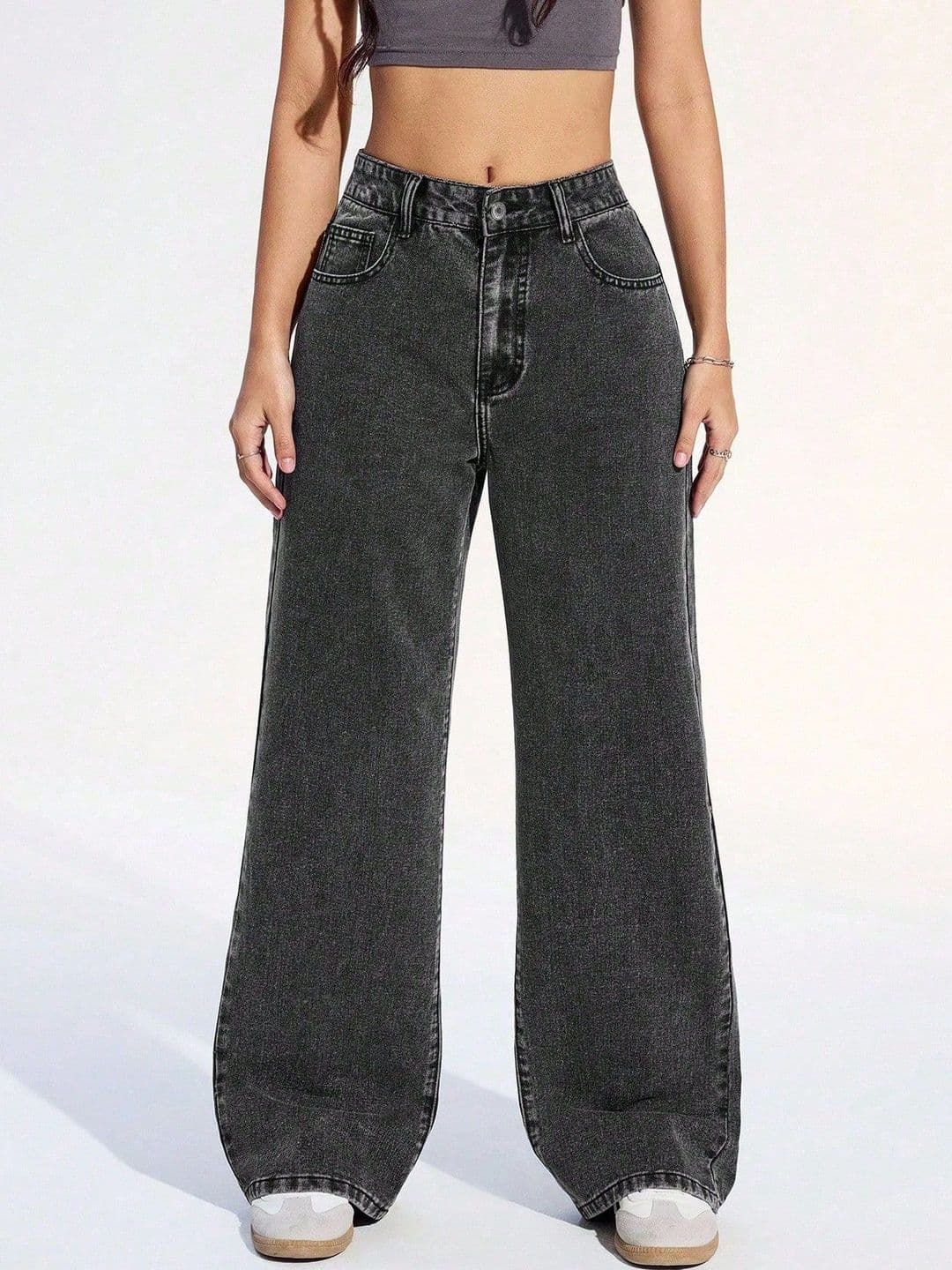 DressBerry Women Comfort Straight Fit High-Rise Light Fade Acid Wash Stretchable Jeans - view 1