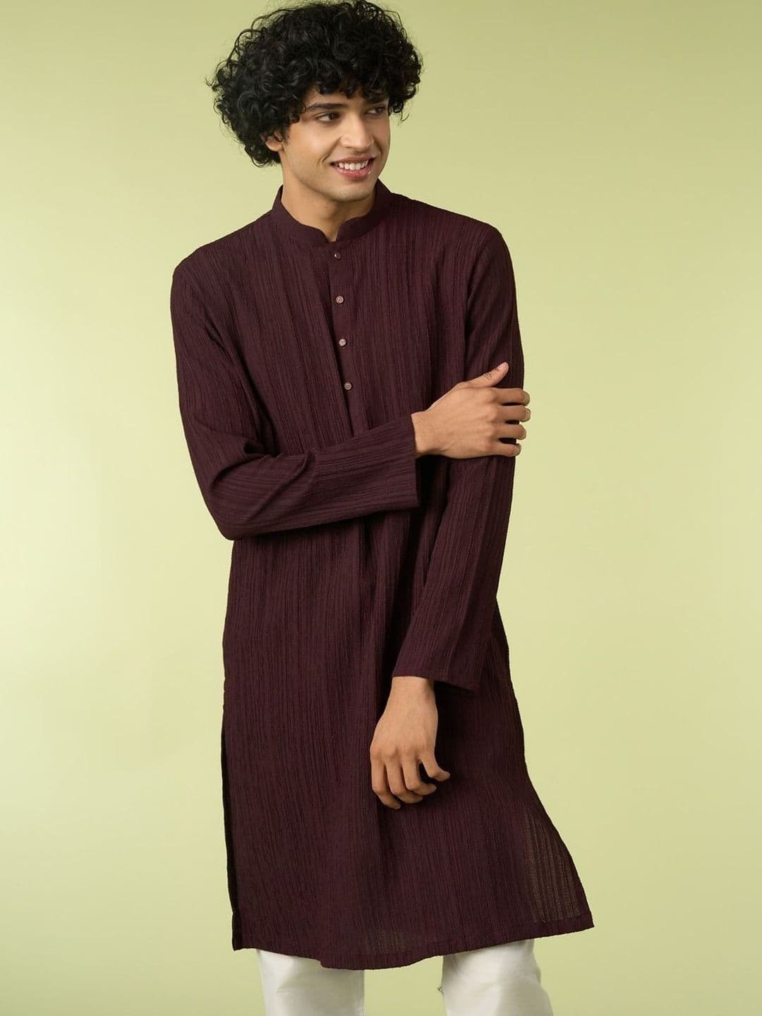 Diwas by Manyavar Self Design Men Kurta - view 1