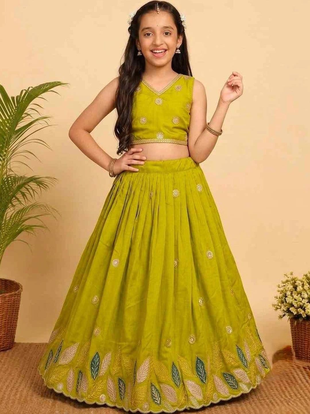 KALINI Girls Embellished Sequinned Ready to Wear Lehenga & - view 1
