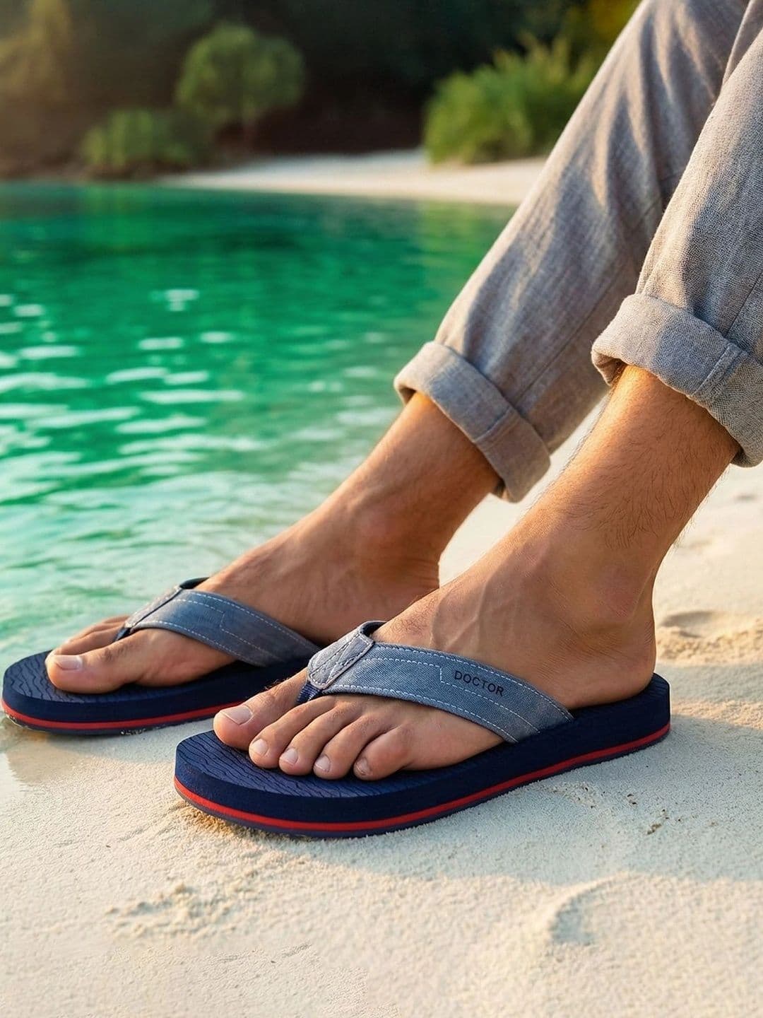 DOCTOR EXTRA SOFT Men Rubber Comfort Thong Flip-Flops - view 1