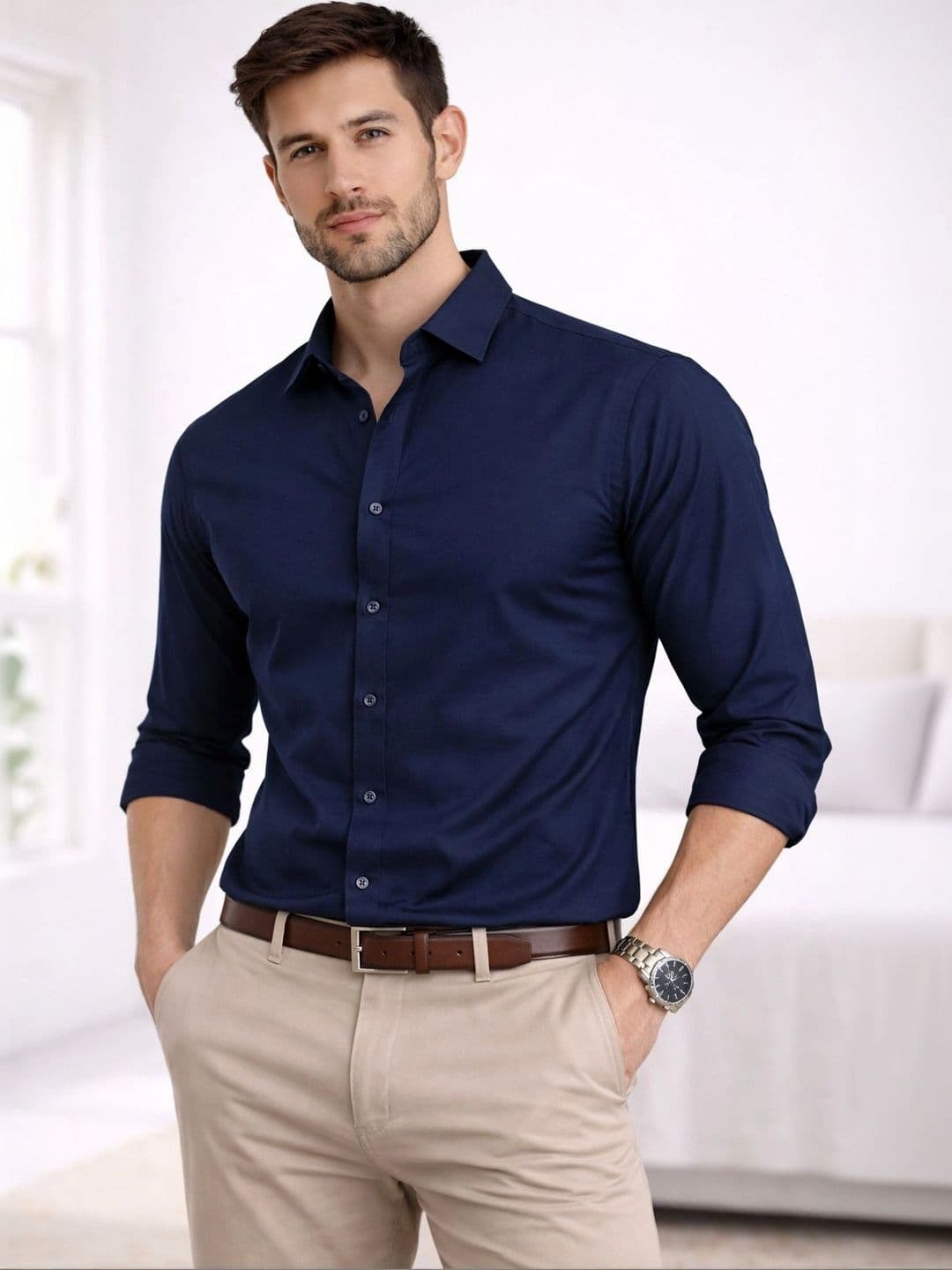 THE BIG ATTIRE Men Classic Casual Shirt - view 1