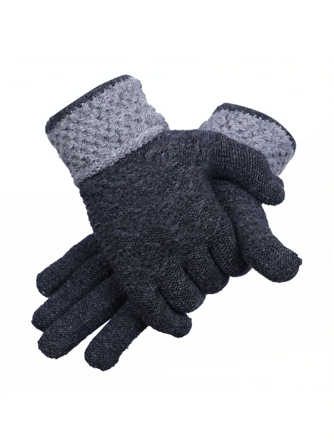 Bizarro.in Men Patterned Acrylic Winter Gloves - view 1