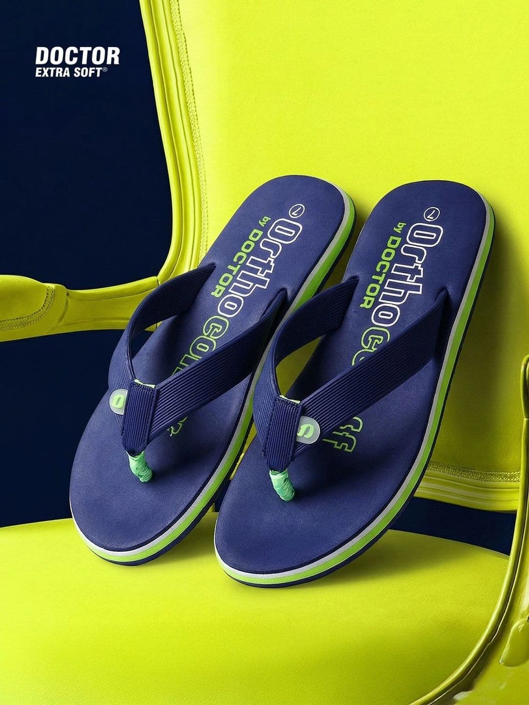 DOCTOR EXTRA SOFT Men Ortho Printed Rubber Thong Flip-Flops - view 1