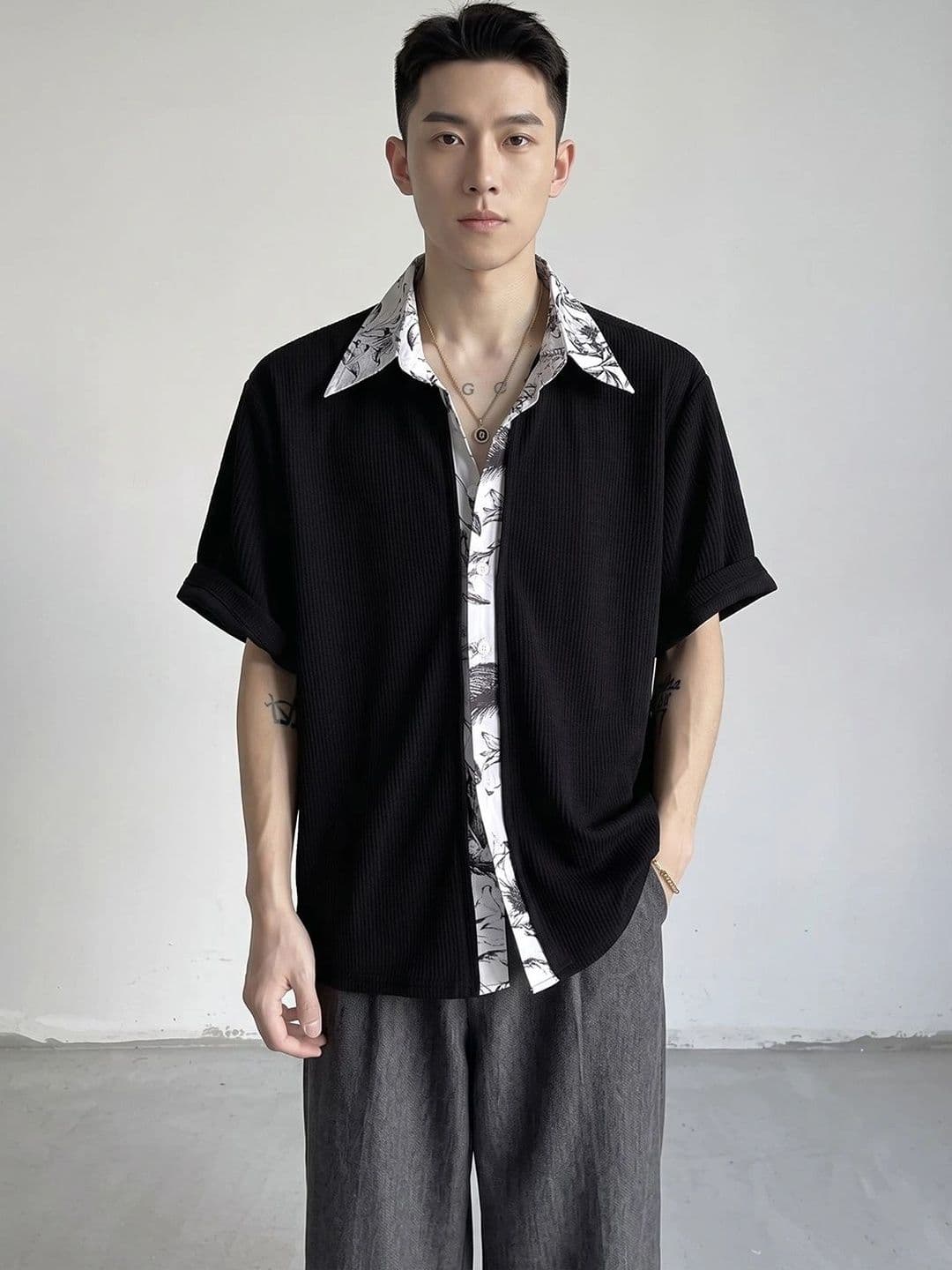 StyleCast x Revolte Men's Regular Fit Textured Casual Shirt - view 1