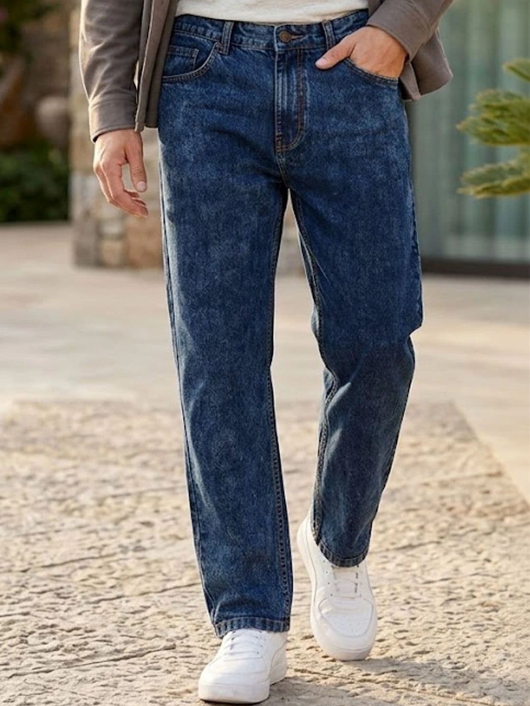 Urbano Plus Stretchable Regular Fit Washed Jeans - view 1