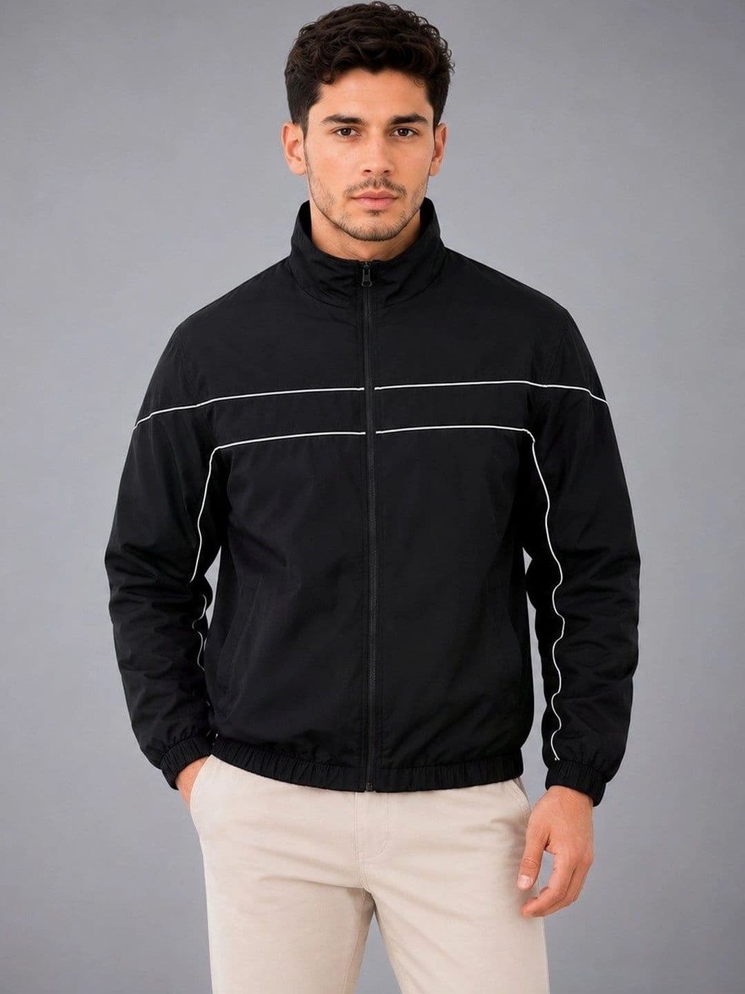 JKT Men Colourblocked Lightweight Training or Gym Sporty Jacket - view 1