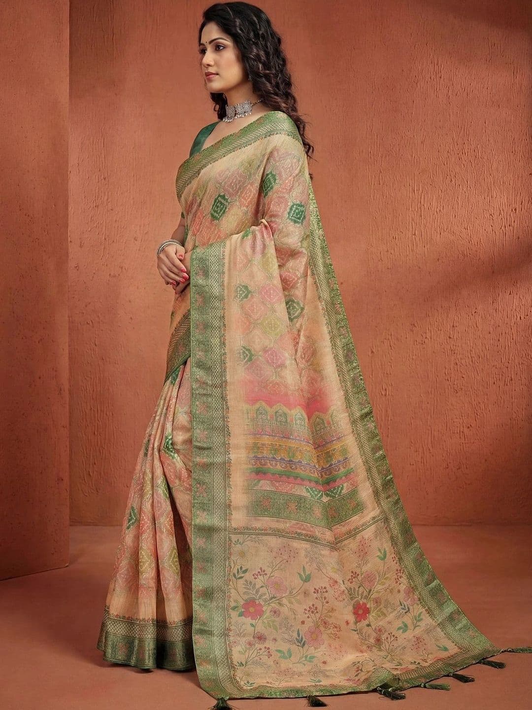 Mitera Paisley Zari Silk Cotton Designer Saree - view 1