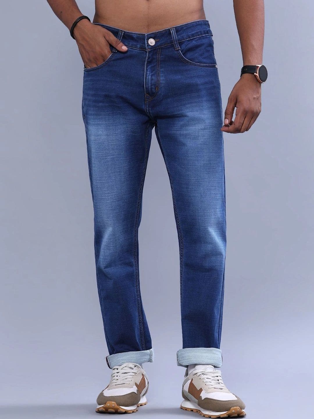 V-Mart Men Regular Fit Mid-Rise Cotton Jeans - view 1