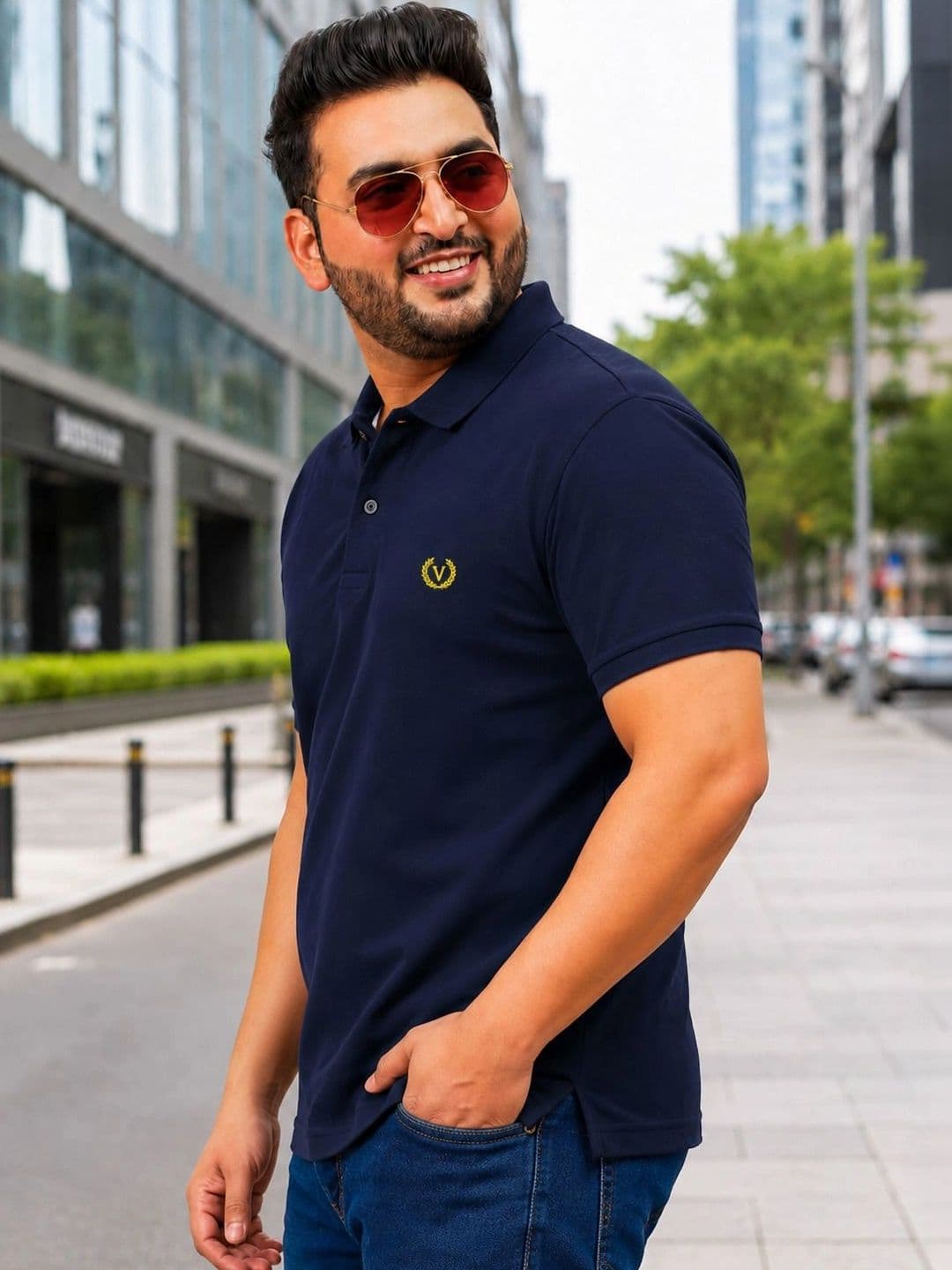 MACK JONNEY Men Brand Logo Polo Collar T-shirt - view 1