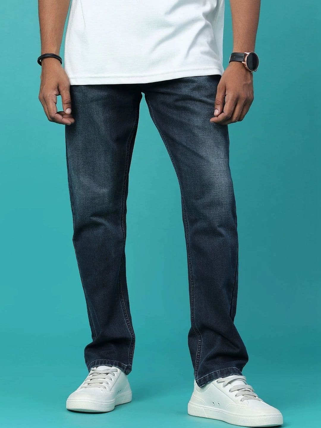 V-Mart Men Regular Fit Mid-Rise Jeans - view 1