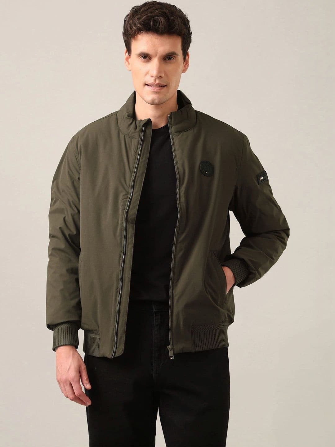 U.S. Polo Assn. Mock Collar Bomber Jacket - view 1