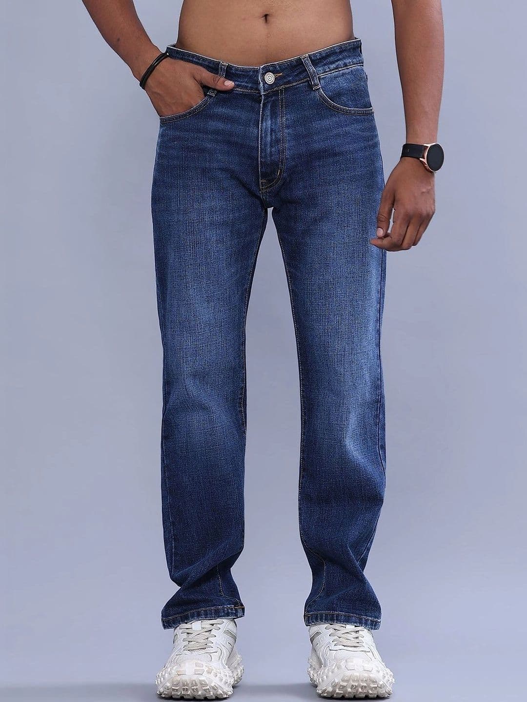 V-Mart Men Regular Fit Mid-Rise Jeans - view 1