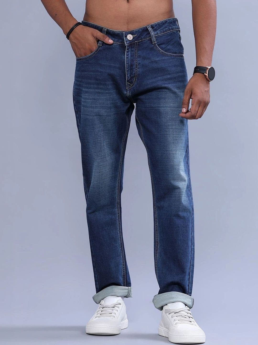 V-Mart Men Regular Fit Mid-Rise Stretchable Jeans - view 1