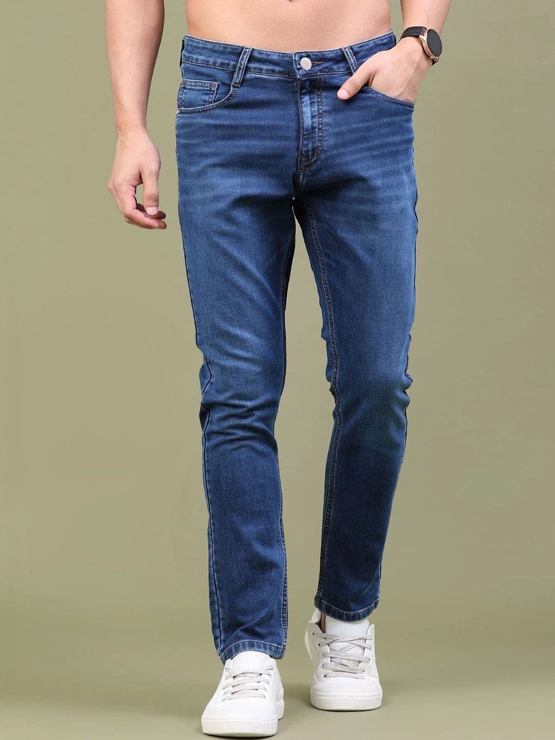 V-Mart Men Regular Fit Mid-Rise Jeans - view 1