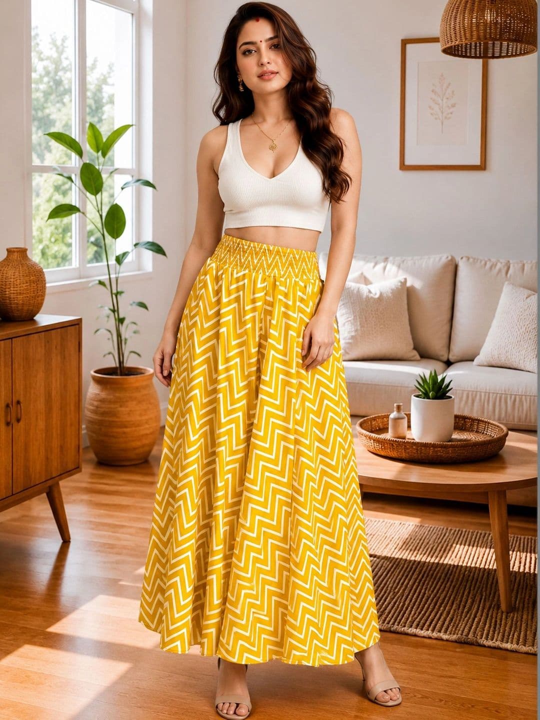 KALINI Women Geometric Printed Ethnic Palazzos - view 1