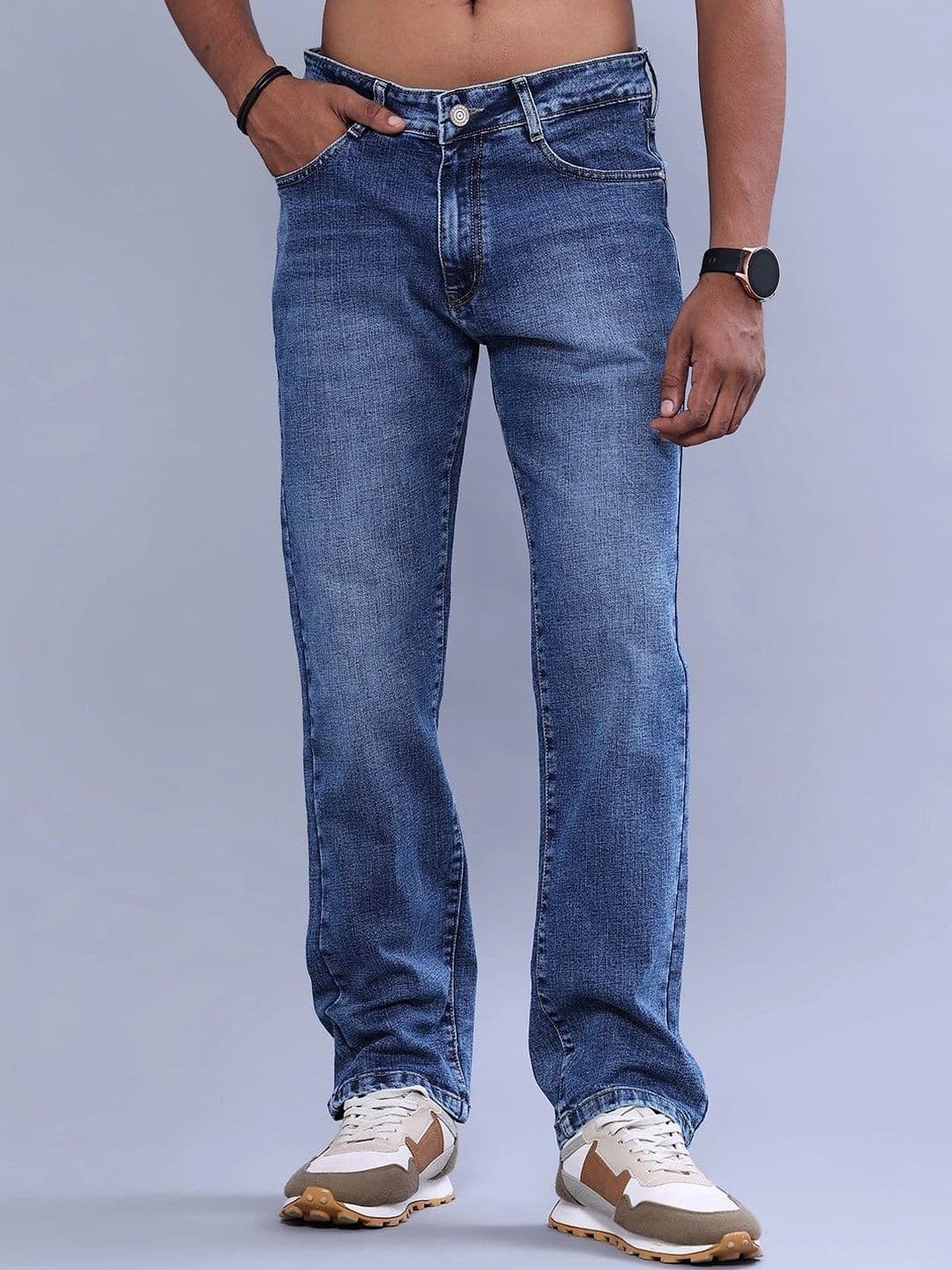 V-Mart Men Regular Fit Mid-Rise Jeans - view 1