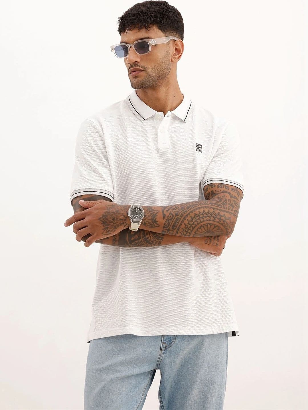 WROGN Men Brand Logo Polo Collar T-shirt - view 1