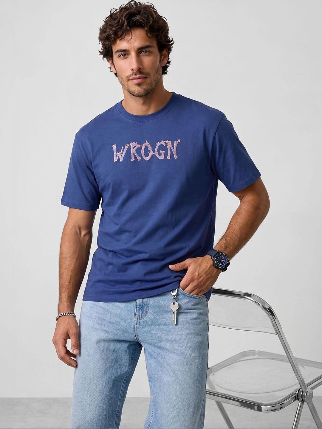 WROGN Men Typography Printed T-shirt - view 1