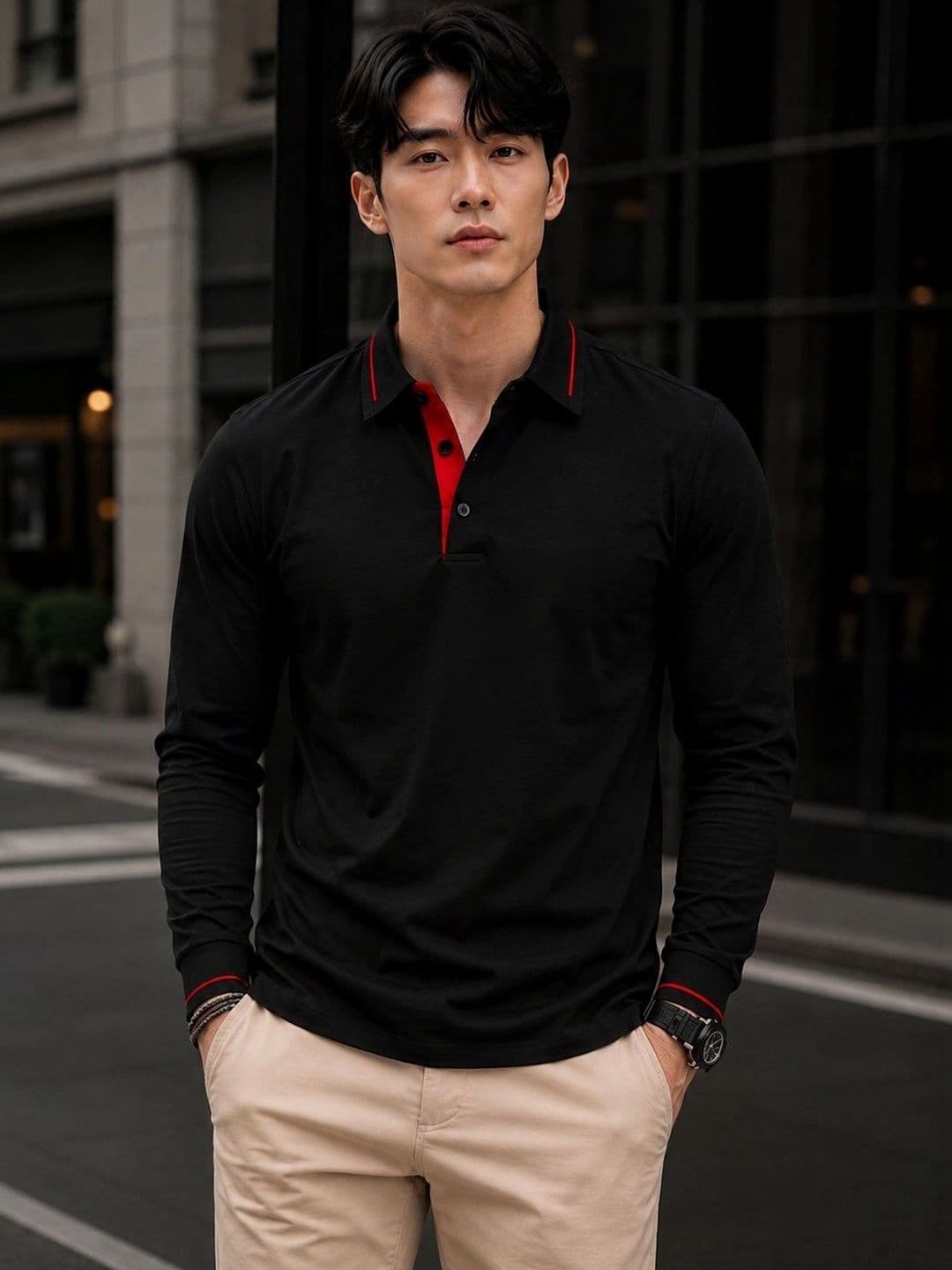 HERE&NOW Men Polo Collar T-shirt - view 1