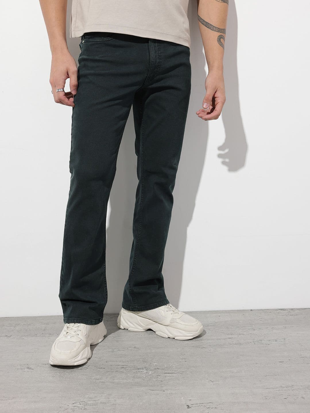 The Roadster Life Co. Men Bootcut Stretchable Jeans - view 1