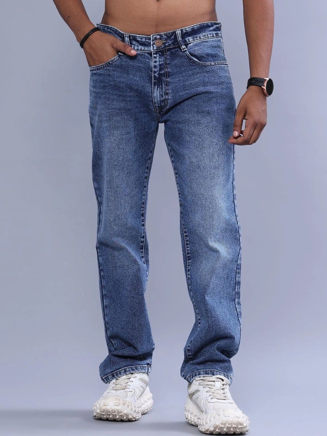 V-Mart Men Regular Fit Mid-Rise Jeans - view 1