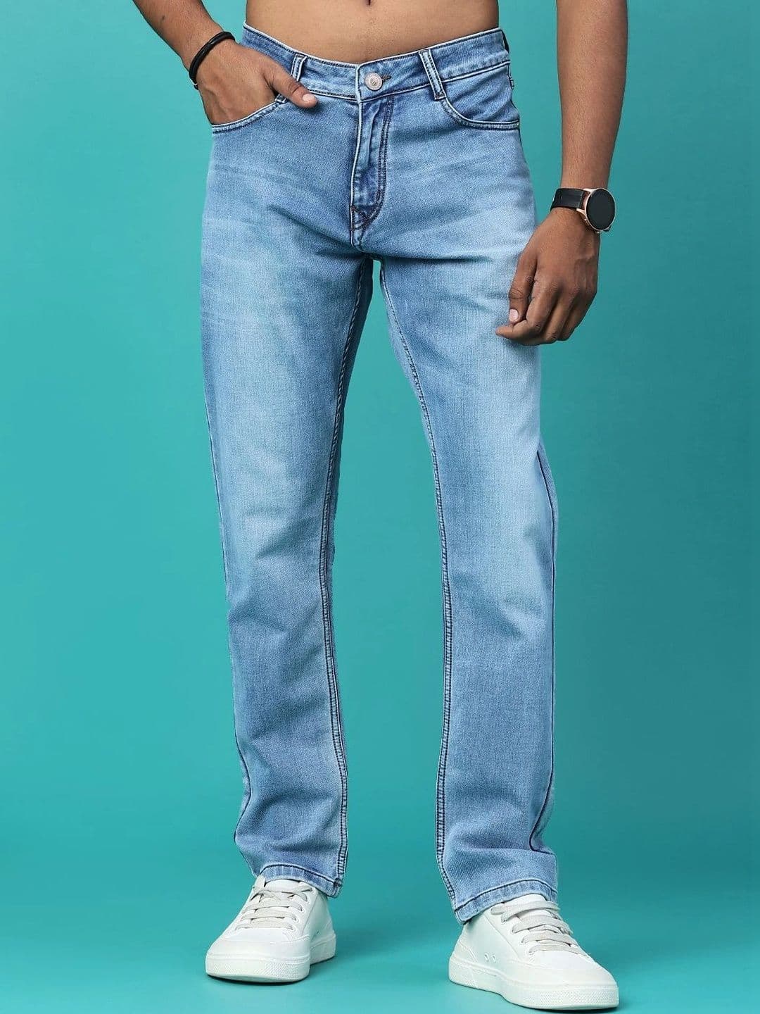 V-Mart Men Regular Fit Mid-Rise Jeans - view 1