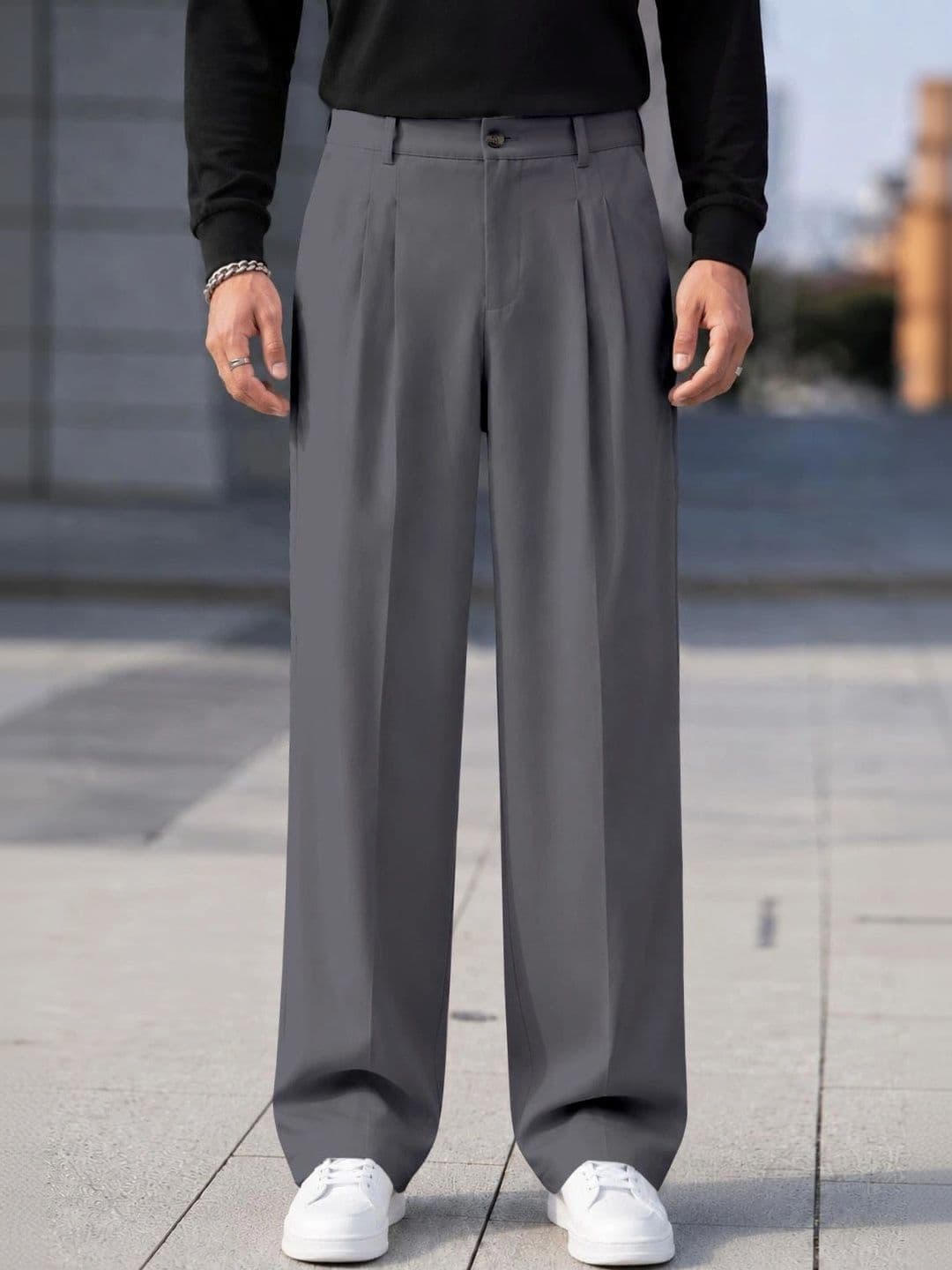FTX Men Relaxed Loose Fit Pleated Trousers - view 1