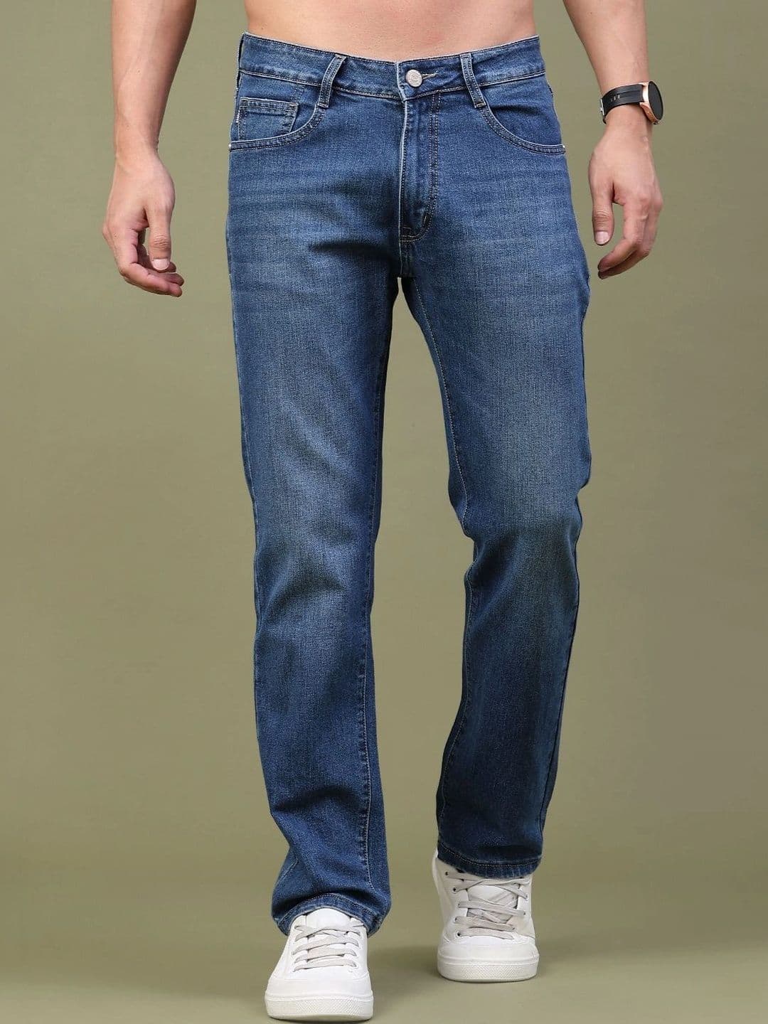 V-Mart Men Regular Fit Mid-Rise Jeans - view 1