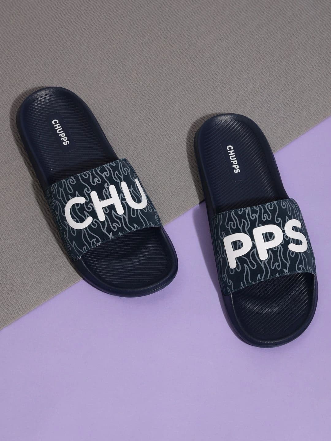 CHUPPS Men Navy Casual Comfort Casual Wear Sliders - view 1