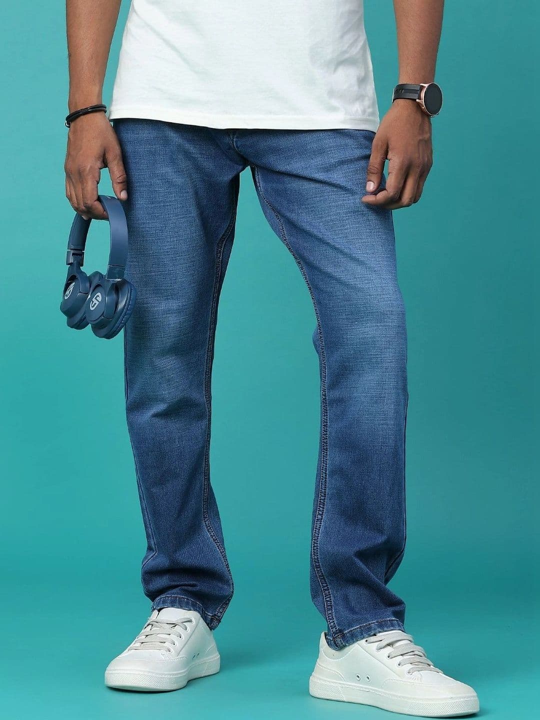 V-Mart Men Regular Fit Mid-Rise Jeans - view 1