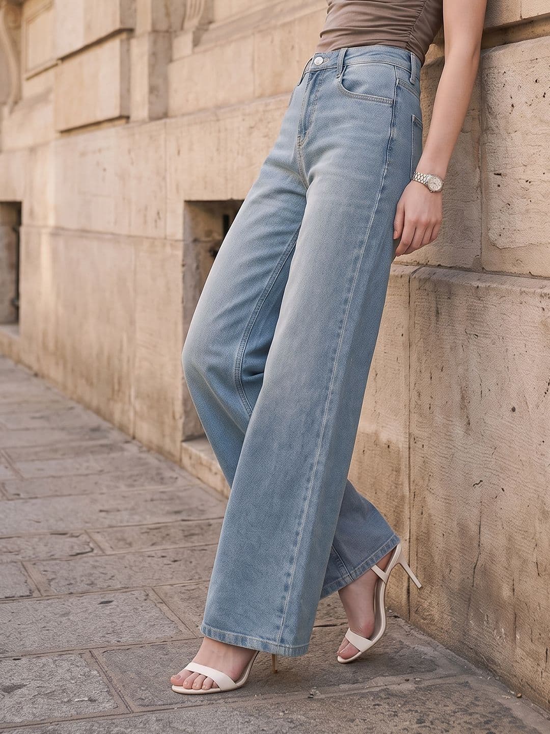 Chemistry Women Wide Leg Light Fade Stretchable Jeans - view 1