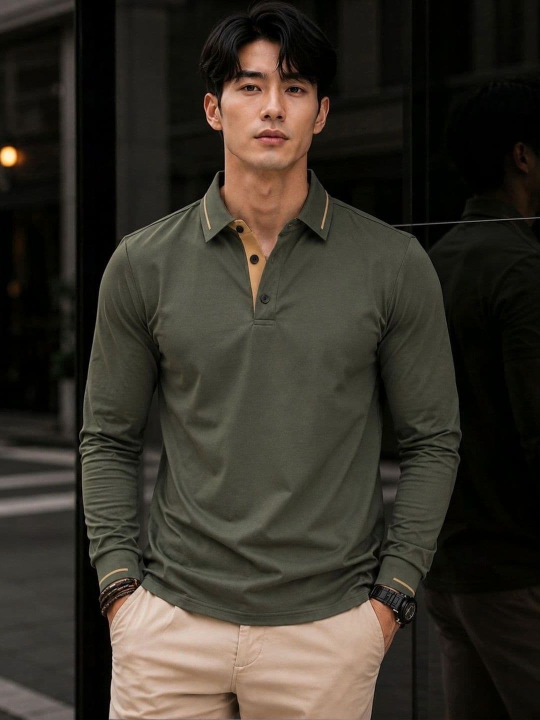 HERE&NOW Men Polo Collar T-shirt - view 1